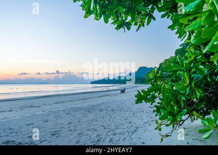 Tramonto sul mare, Radhanagar Beach, Havelock Island Foto Stock