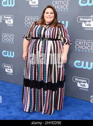 Chrissy Metz ai 23rd Annual Critics' Choice Awards tenutisi al Barker Hangar il 11 gennaio 2018 a Santa Monica, California Foto Stock