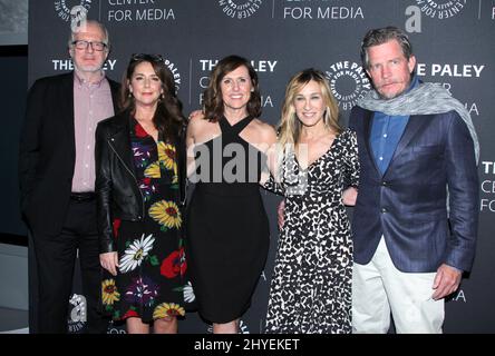 Tracy Letts, Talia Balsam, Molly Shannon, Sarah Jessica Parker & Thomas Haden Church una serata con il cast di 'divorzio' tenuto presso il Paley Center for Media il 8 febbraio 2018 Foto Stock