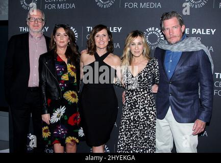 Tracy Letts, Talia Balsam, Molly Shannon, Sarah Jessica Parker & Thomas Haden Church una serata con il cast di 'divorzio' tenuto presso il Paley Center for Media il 8 febbraio 2018 Foto Stock