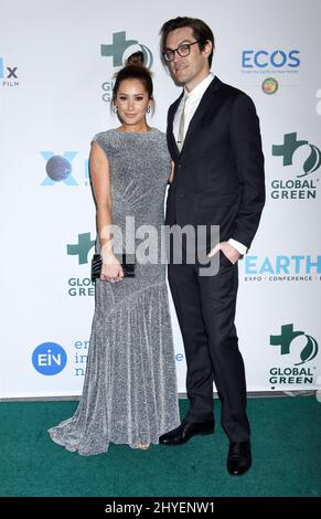 Ashley Tisdale e Christopher French partecipano al Global Green Pre Oscar Gala 15th di Hollywood, California Foto Stock