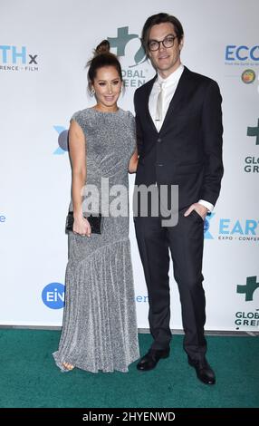 Ashley Tisdale e Christopher French partecipano al Global Green Pre Oscar Gala 15th di Hollywood, California Foto Stock