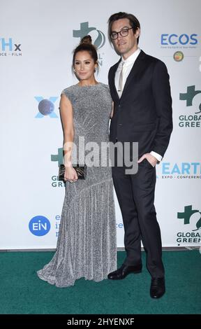 Ashley Tisdale e Christopher French partecipano al Global Green Pre Oscar Gala 15th di Hollywood, California Foto Stock