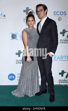 Ashley Tisdale e Christopher French partecipano al Global Green Pre Oscar Gala 15th di Hollywood, California Foto Stock