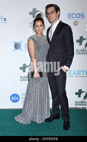 Ashley Tisdale e Christopher French partecipano al Global Green Pre Oscar Gala 15th di Hollywood, California Foto Stock