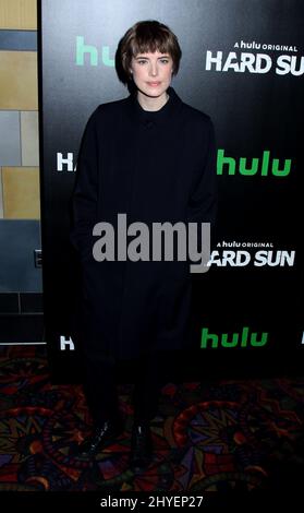 Agyness Deyn partecipa alla Premiere americana di Hulu Original Series 'Hard Sun' a New York Foto Stock