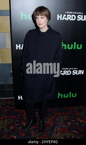 Agyness Deyn partecipa alla Premiere americana di Hulu Original Series 'Hard Sun' a New York Foto Stock