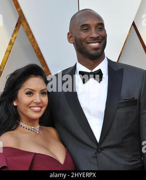 Kobe Bryant e Vanessa Laine Bryant in arrivo agli Academy Awards 90th a Los Angeles, California Foto Stock