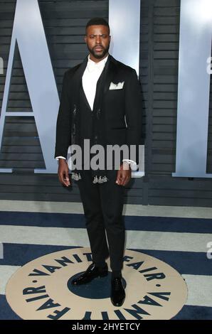 Winston Duke partecipa alla Vanity Fair Oscar Party tenutasi a Beverly Hills, Los Angeles, USA Foto Stock