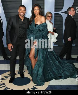 Russell Wilson e Ciara al Vanity Fair Oscar Party del 2018, ospitato da Radhika Jones, tenutosi presso il Walis Annenberg Center for the Performing Arts il 4 marzo 2018 Beverly Hills, CA. Foto Stock