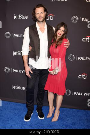 Jared Padalecki e Genevieve Padalecki hanno partecipato al PaleyFest di Los Angeles 'Supernatural' 2018 tenuto al Dolby Theatre il 20 marzo 2018 a Hollywood, CA. Foto Stock