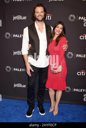 Jared Padalecki e Genevieve Padalecki hanno partecipato al PaleyFest di Los Angeles 'Supernatural' 2018 tenuto al Dolby Theatre il 20 marzo 2018 a Hollywood, CA. Foto Stock