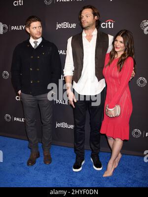 Jensen Ackles, Jared Padalecki e Genevieve Padalecki hanno partecipato al PaleyFest Los Angeles 'Supernatural' 2018 tenuto al Dolby Theatre il 20 marzo 2018 a Hollywood, CA. Foto Stock