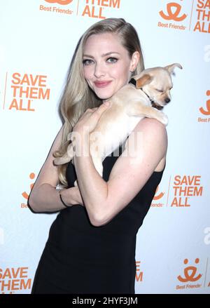 Amanda Seyfried partecipa al terzo Gala annuale della Società degli Animali di Best Friends che si tiene a Guastavinos a New York, USA Foto Stock