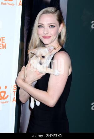 Amanda Seyfried partecipa al terzo Gala annuale della Società degli Animali di Best Friends che si tiene a Guastavinos a New York, USA Foto Stock