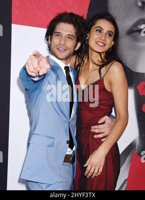 Tyler Posey e Sophia Ali alla prima di Universal Pictures 'Blumhouse's Truth or dare' tenutasi presso l'ARCLIGHT Cinemas Cinema Dome il 12 aprile 2018 a Hollywood, Los Angleles Foto Stock