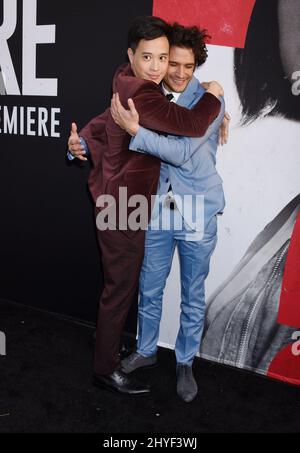 Hayden Szeto e Tyler Posey alla prima di Universal Pictures 'Blumhouse's Truth or dare' tenutasi presso l'ARCLIGHT Cinemas Cinema Dome il 12 aprile 2018 a Hollywood, Los Angleles Foto Stock