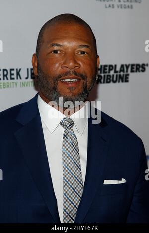 Gary Sheffield arriva al Derek Jeter Celebrity Invitational Gala tenuto presso aria Resort & Casino il 19 aprile 2018 a Las Vegas, NV. Foto Stock