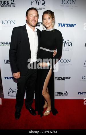 Bode Miller e Morgan Beck Miller arrivano al Derek Jeter Celebrity Invitational Gala tenuto presso aria Resort & Casino il 19 aprile 2018 a Las Vegas, NV. Foto Stock