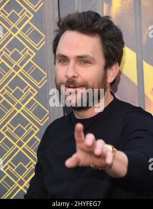 Charlie Day al 'Hotel Artemis' di Los Angeles premiere tenuto al Regency Bruin Theatre il 19 maggio 2018 a Westwood CA. Foto Stock