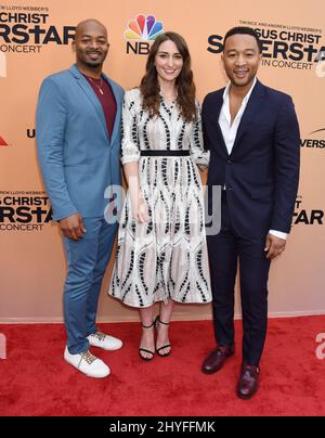 Brandon Victor Dixon, Sara Bareilles e John Legend partecipano all'evento FYC "Jesus Christ Superstar Live in Concert" tenutosi al Teatro Egizio il 21 maggio 2018 Foto Stock