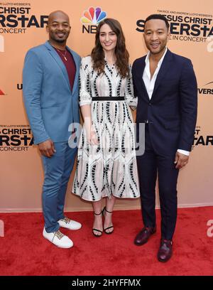 Brandon Victor Dixon, Sara Bareilles e John Legend partecipano all'evento FYC "Jesus Christ Superstar Live in Concert" tenutosi al Teatro Egizio il 21 maggio 2018 Foto Stock