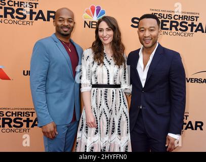 Brandon Victor Dixon, Sara Bareilles e John Legend partecipano all'evento FYC "Jesus Christ Superstar Live in Concert" tenutosi al Teatro Egizio il 21 maggio 2018 Foto Stock