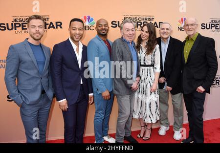 Derek Hough, John Legend, Brandon Victor Dixon, Andrew Lloyd Webber, Sara Bareilles, Craig Zadan e Neil Meron hanno partecipato all'evento FYC "Jesus Christ Superstar Live in Concert" tenutosi al Teatro Egizio il 21 maggio 2018 Foto Stock