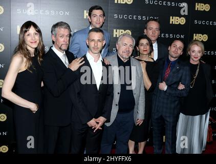 Natalie Gold, Alan Ruck, Jeremy strong, Nicholas Braun, Brian Co alla prima 'Session' di HBO tenutasi al Time Warner Center il 22 maggio 2018. Foto Stock