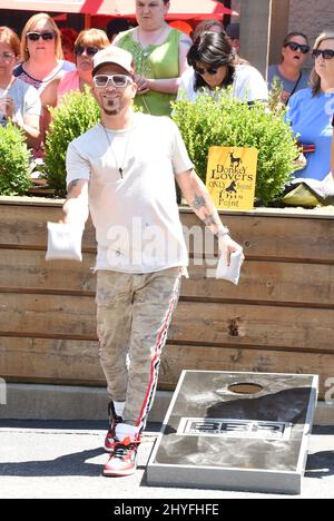 Chris Lucas all'annuale Craig Campbell Celebrity Cornhole Challenge 6th che beneficia della lotta senza scopo di lucro contro il cancro colorettale (CRC di lotta) tenuta alla City Winery di Nashville il 5 giugno 2018. Foto Stock