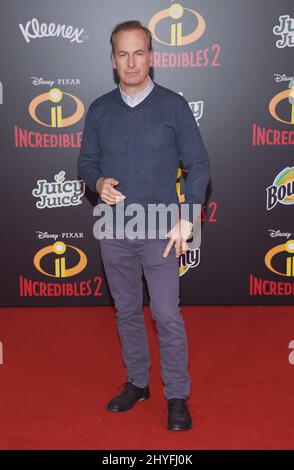 Bob Odenkirk alla prima mondiale "Incredibles 2" di Disney Pixar, tenutasi al Teatro El Capitan il 5 giugno 2018 a Hollywood, California. Foto Stock