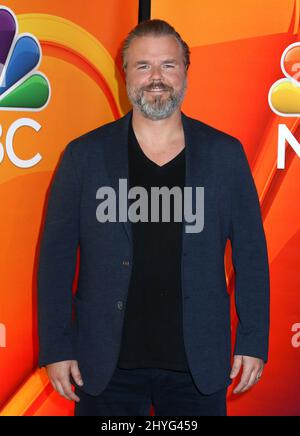 Tyler Labine partecipa al Fall New York Junket della NBC che si è tenuto presso il Four Seasons Hotel New York il 6 settembre 2018 Foto Stock