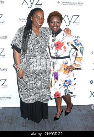 Tarana Burke & Karine Jean-Pierre #MeToo Fondatore Tarana Burke parla alla 92 Street Y che si tiene alla 92nd Street Y il 7 ottobre 2018 Foto Stock