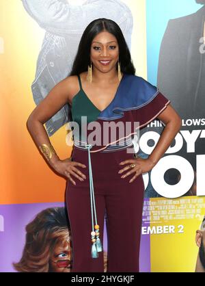 Tiffany Haddish ha partecipato alla prima mondiale 'Nobody's Fool' tenutasi all'AMC Lincoln Square a Los Angeles, USA Foto Stock