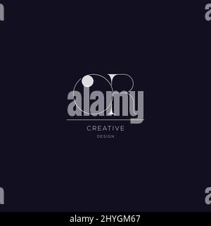 Logo dell'icona della lettera dell'alfabeto creativo O. Illustrazione Vettoriale