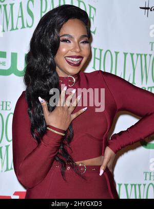 Ashanti alla sfilata annuale di Natale di Hollywood 87th a Los Angeles Foto Stock