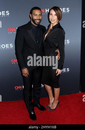 Omari Hardwick e la moglie Jennifer Pfutch hanno partecipato all'annuale CNN Heroes: Un tributo All-Star 12th tenuto al Museo di Storia Naturale il 9 dicembre 2018 a New York City Foto Stock