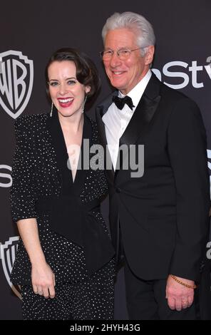 Claire Foy e Richard Gere all'annuale InStyle 20th e Warner Bros. Golden Globe dopo la festa tenutasi al Beverly Hilton Hotel il 6 gennaio 2019 a Beverly Hills, CA. Foto Stock