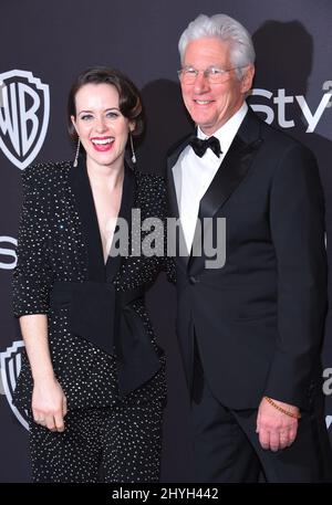 Claire Foy e Richard Gere all'annuale InStyle 20th e Warner Bros. Golden Globe dopo la festa tenutasi al Beverly Hilton Hotel il 6 gennaio 2019 a Beverly Hills, CA. Foto Stock