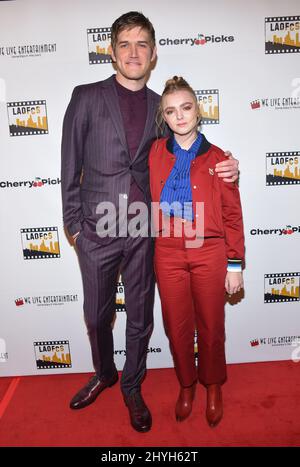 Bo Burnham ed Elsie Fisher ai premi annuali Los Angeles Online Film Critics Society 2nd che si sono tenuti presso il complesso Taglyan Foto Stock