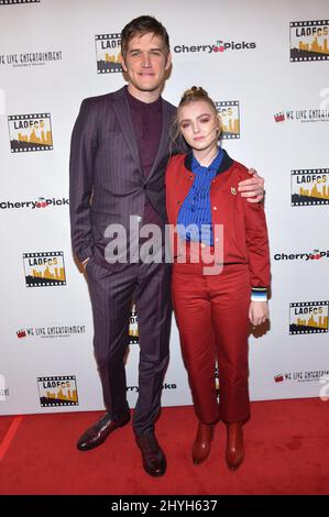 Bo Burnham ed Elsie Fisher ai premi annuali Los Angeles Online Film Critics Society 2nd che si sono tenuti presso il complesso Taglyan Foto Stock