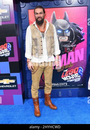 Jason Momoa arriva al 'The LEGO Movie 2: The Second Part' World Premiere al Village Theatre Foto Stock