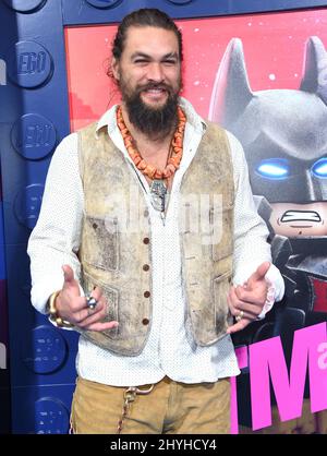 Jason Momoa arriva al 'The LEGO Movie 2: The Second Part' World Premiere al Village Theatre Foto Stock