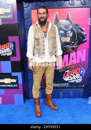 Jason Momoa arriva al "The LEGO Movie 2: The Second Part" World Premiere al Village Theatre Foto Stock