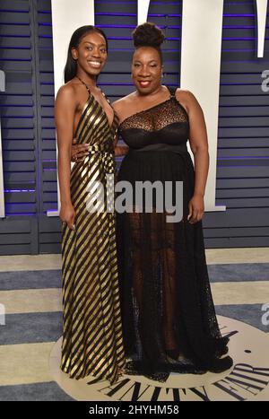 Tarana Burke partecipa al Vanity Fair Oscar Party 2019 che si tiene presso il Walis Annenberg Center for the Performing Arts di Beverly Hills, California Foto Stock