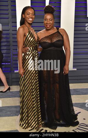 Tarana Burke partecipa al Vanity Fair Oscar Party del 2019, che si tiene presso il Wallenis Annenberg Center for the Performing Arts di Beverly Hills, California Foto Stock