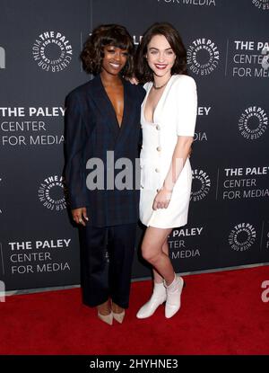 Violett Beane e Javicia Leslie che frequentano una serata con "God Friended Me" a New York Foto Stock