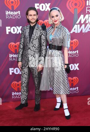 Katy Perry al 2019 iHeartRadio Music Awards tenuto al Microsoft Theatre L.A. In diretta il 14 marzo 2019 a Los Angeles Foto Stock