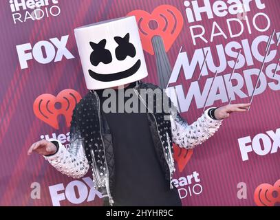 Marshmello al 2019 iHeartRadio Music Awards tenuto al Microsoft Theatre L.A. In diretta il 14 marzo 2019 a Los Angeles Foto Stock