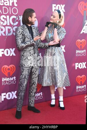 Katy Perry al 2019 iHeartRadio Music Awards tenuto al Microsoft Theatre L.A. In diretta il 14 marzo 2019 a Los Angeles Foto Stock